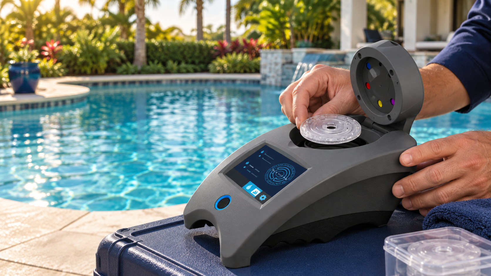 Professional SpinTouch water testing device used by Northstar Pool & Spa